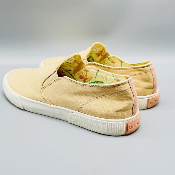 Vionic Shoes Women 10 Beige Canvas Groove Slip On Comfort Tropical Floral Lining - Picture 6 of 11